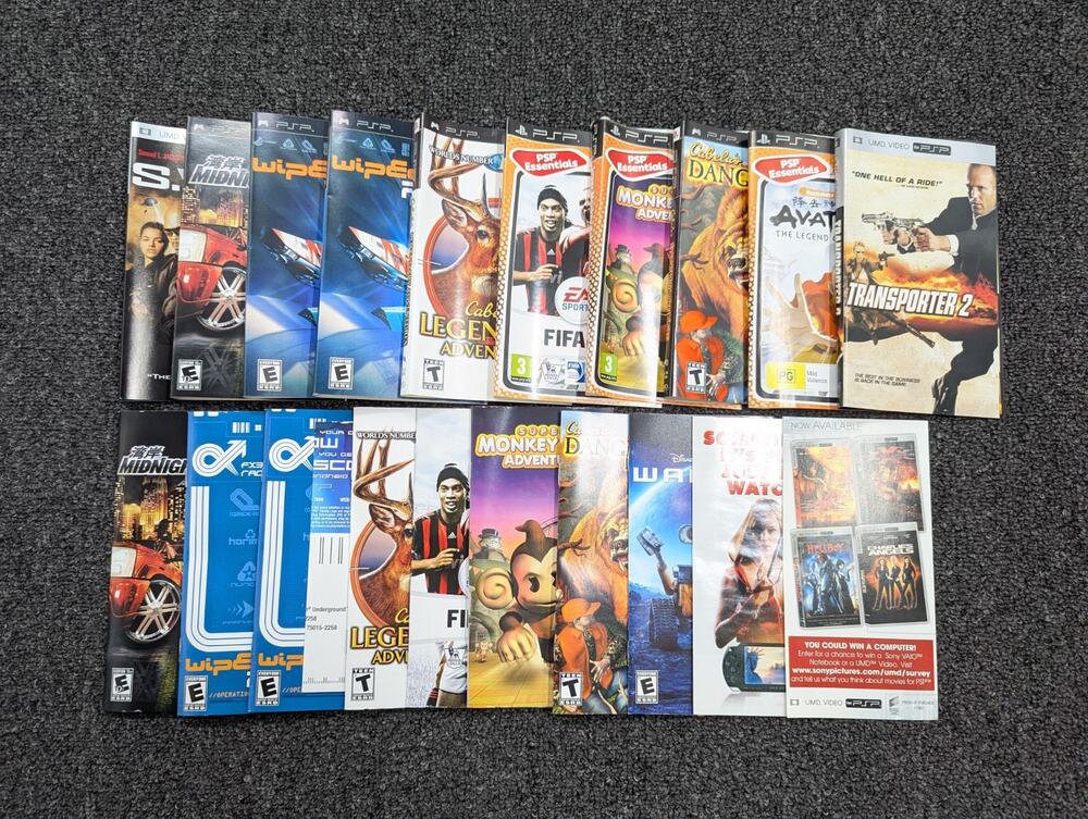 Original Authentic PSP Game Manuals Cover Artwork Inserts Lot